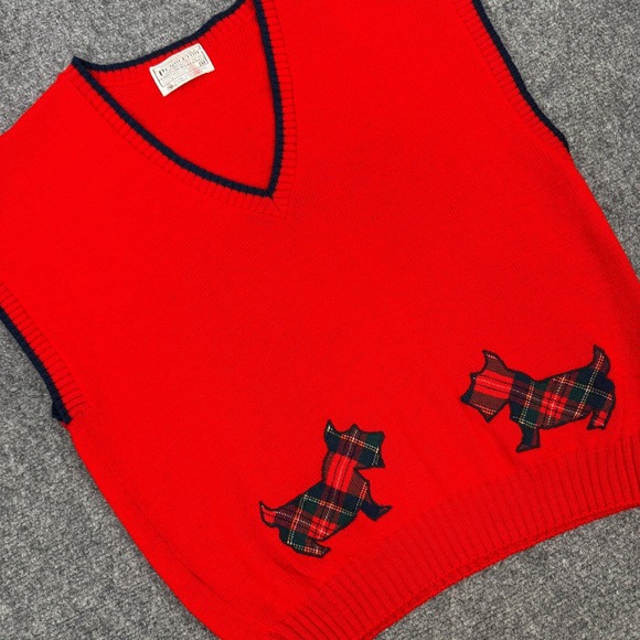 Pendleton Tops - Vintage Pendleton Scottie Terrier Dog Sweater Vest Medium 100% Wool Preppy USA